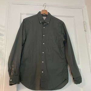 J.Crew Slim Broken-in organic cotton oxford shirt in Forest Green - Small